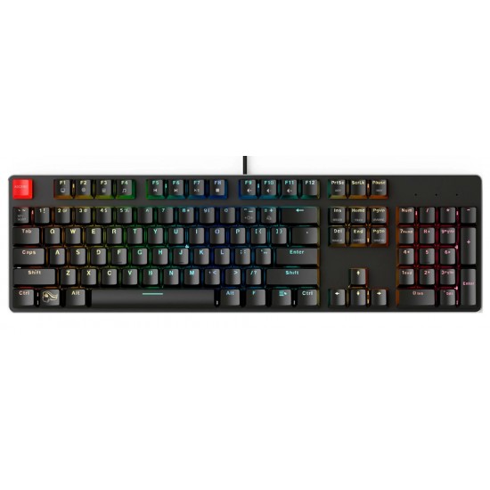 GLORIOUS GMMK FULL SIZE PRE-BUILT MECHANICAL GAMING KEYBOARD WITH RGB LED BACKLIT AND HOT SWAPPABLE SWITCHES - BLACK