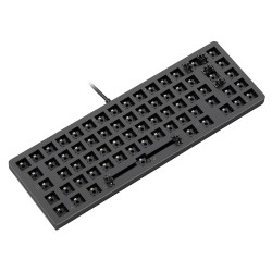 GLORIOUS GMMK V2 BAREBONES COMPACT 65% ANSI LAYOUT ALUMINUM FRAME HOTSWAP 5-PIN SUPPORT PER KEY RGB WINDOWS MACOS LINUX COMPATIBLE MECHANICAL GAMING KEYBOARD FRAME – BLACK