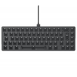 GLORIOUS GMMK V2 BAREBONES COMPACT 65% ANSI LAYOUT ALUMINUM FRAME HOTSWAP 5-PIN SUPPORT PER KEY RGB WINDOWS MACOS LINUX COMPATIBLE MECHANICAL GAMING KEYBOARD FRAME – BLACK