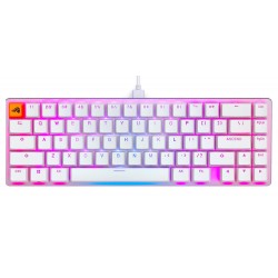 GLORIOUS GMMK2 RGB 65% PREBUILT ANSI ARABIC WIRED MECHANICAL LINEAR SWITCH GAMING KEYBOARD - WHITE