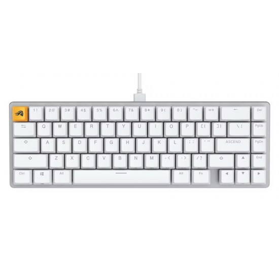 GLORIOUS GMMK2 RGB 65% PREBUILT ANSI ARABIC WIRED MECHANICAL LINEAR SWITCH GAMING KEYBOARD - WHITE