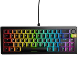 GLORIOUS GMMK 3 PREBUILT SIZE 65% HOT SWAPPABLE SWITCHES RGB BACKLIGHTING FOX MECHANICAL SWITCHES MODULAR DESIGN ARABIC LAYOUT WIRED MECHANICAL GAMING KEYBOARD - BLACK