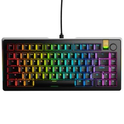 GLORIOUS GMMK 3 PREBUILT SIZE 75% HOT SWAPPABLE SWITCHES RGB BACKLIGHTING FOX MECHANICAL SWITCHES MODULAR DESIGN ARABIC LAYOUT MECHANICAL GAMING KEYBOARD - BLACK