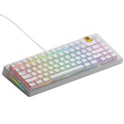 GLORIOUS GMMK 3 HE PREBUILT SIZE 75% HOT SWAPPABLE SWITCHES RGB BACKLIGHTING FOX MECHANICAL SWITCHES MODULAR DESIGN ARABIC LAYOUT MECHANICAL GAMING KEYBOARD - WHITE