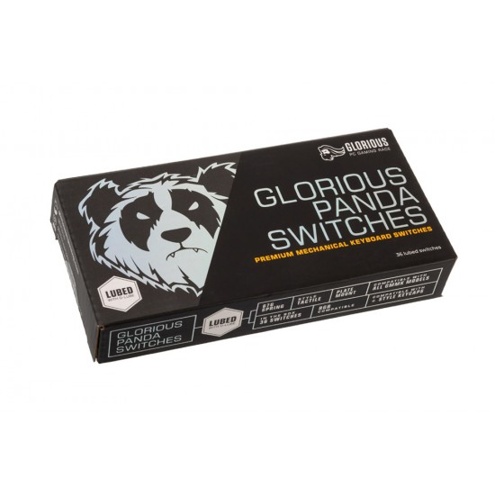 GLORIOUS PANDA SWITCH LUBED SWITCHES 36X PLATE MOUNTED 3 PIN SWITCHES FOR MECHANICAL KEYBOARD SWITCHES