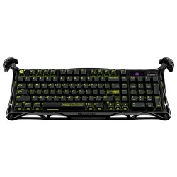 GRAVASTAR MERCURY K98 PRO 98-KEY TRI-MODE 8K POLLING GASKET MOUNT TFT DISPLAY ALUMINUM EXOSKELETON WIRELESS MECHANICAL GAMING KEYBOARD - PHANTOM BLACK