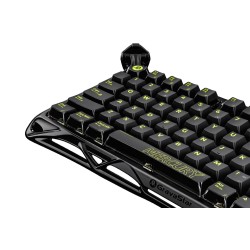 GRAVASTAR MERCURY K98 PRO 98-KEY TRI-MODE 8K POLLING GASKET MOUNT TFT DISPLAY ALUMINUM EXOSKELETON WIRELESS MECHANICAL GAMING KEYBOARD - PHANTOM BLACK