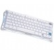 GRAVASTAR MERCURY K1 75% TRI-MODE RGB LINEAR SWITCHES ALUMINUM EXOSKELETON SPECIAL EDITION WIRELESS MECHANICAL GAMING KEYBOARD - OPALINE WHITE