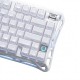 GRAVASTAR MERCURY K1 75% TRI-MODE RGB LINEAR SWITCHES ALUMINUM EXOSKELETON SPECIAL EDITION WIRELESS MECHANICAL GAMING KEYBOARD - OPALINE WHITE