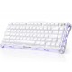 GRAVASTAR MERCURY K1 75% TRI-MODE RGB LINEAR SWITCHES ALUMINUM EXOSKELETON SPECIAL EDITION WIRELESS MECHANICAL GAMING KEYBOARD - OPALINE WHITE
