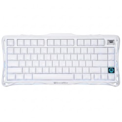 GRAVASTAR MERCURY K1 75% TRI-MODE RGB LINEAR SWITCHES ALUMINUM EXOSKELETON SPECIAL EDITION WIRELESS MECHANICAL GAMING KEYBOARD - OPALINE WHITE