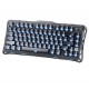 GRAVASTAR MERCURY K1 75% TRI-MODE RGB STELLAR BLOOM SWABABLE LINEAR SWITCHES 2.4GHZ ALUMINUM ALLOY WIRELESS MECHANICAL GAMING KEYBOARD - STEALTH BLACK
