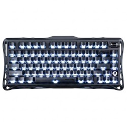 GRAVASTAR MERCURY K1 75% TRI-MODE RGB STELLAR BLOOM SWABABLE LINEAR SWITCHES 2.4GHZ ALUMINUM ALLOY WIRELESS MECHANICAL GAMING KEYBOARD - STEALTH BLACK