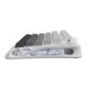 GRAVASTAR MERCURY K1 75% ALUMINUM ALLOY EXOSKELETON DESIGN GASKET COMPACT CUSTOM KEYBOARD HOT-SWAP SOCKET LINEAR SWITCHES WITH RGB BACKLIT & FRAME WIRELESS MECHANICAL GAMING KEYBOARD - GRADIENT WHITE