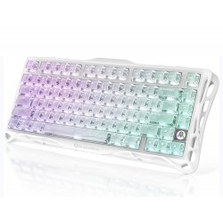 GRAVASTAR MERCURY K1 LITE 75% TKL MECHANICAL KEYBOARD GASKET HOT SWAPPABLE GAMING KEYBOARD PRE-LUBED LINEAR SWITCHES RGB BACKLIT WIRELESS KEYBOARD - CRYSTAL AURORA