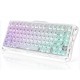 GRAVASTAR MERCURY K1 LITE 75% TKL MECHANICAL KEYBOARD GASKET HOT SWAPPABLE GAMING KEYBOARD PRE-LUBED LINEAR SWITCHES RGB BACKLIT WIRELESS KEYBOARD - CRYSTAL AURORA