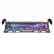 GRAVASTAR MERCURY K1 PRO CUSTOM COMPACT KEYBOARD WITH HOT-SWAP CONNECTOR LINEAR SWITCHES WITH RGB BACKLIGHTING AND FRAME WIRELESS MECHANICAL GAMING KEYBOARD - GALAXY BLACK