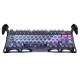 GRAVASTAR MERCURY K1 PRO CUSTOM COMPACT KEYBOARD WITH HOT-SWAP CONNECTOR LINEAR SWITCHES WITH RGB BACKLIGHTING AND FRAME WIRELESS MECHANICAL GAMING KEYBOARD - GALAXY BLACK