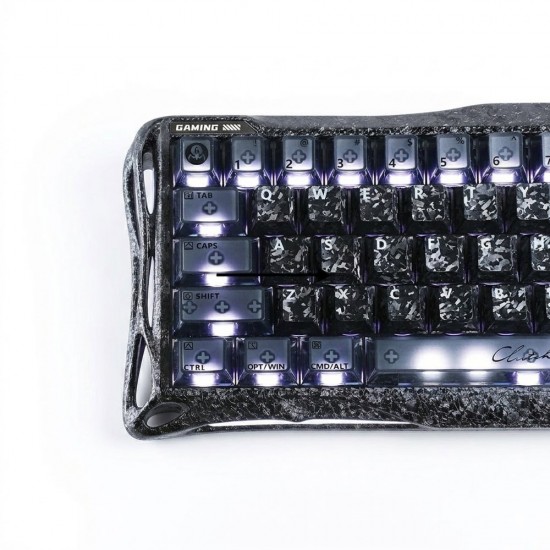 GRAVASTAR MERCURY V60 PRO 60% HE MAGNETIC 8000HZ DYNAMIC RAPID TRIGGER ALUMINUM FRAME SPECIAL EDITION GAMING KEYBOARD - CYBER FROST BLACK