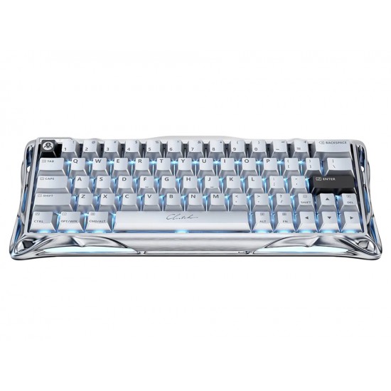 GRAVASTAR MERCURY RGB V60 PRO RAPID TRIGGER HALL EFFECT SWITCHES 8000HZ POLLING RATE MAGNETIC WIRED GAMING KEYBOARD DELUX EDITION - CHROME SILVER