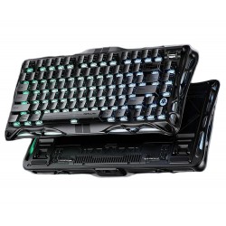 GRAVASTAR MERCURY V75 LITE HALL EFFECT 8KHZ RAPID TRIGGER ADJUSTABLE ACTUATION HOT SWAPPABLE SWITCHES 5 LAYER SOUND DAMPENING GAMING KEYBOARD - STEALTH BLACK