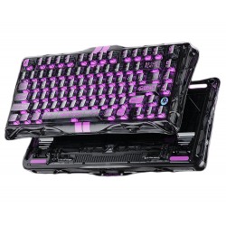 GRAVASTAR MERCURY V75 LITE HALL EFFECT 8KHZ RAPID TRIGGER ADJUSTABLE ACTUATION HOT SWAPPABLE SWITCHES 5 LAYER SOUND DAMPENING GAMING KEYBOARD - TRANSPARENT BLACK