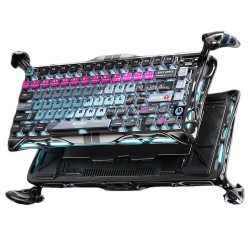 GRAVASTAR MERCURY V75 PRO HE 75% HALL EFFECT WIRED 8K POLLING HOT SWAPPABLE DUAL ZONE RGB SEMI ALUMINUM GAMING KEYBOARD - CYBERPUNK 