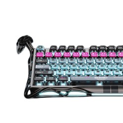 GRAVASTAR MERCURY V75 PRO HE 75% HALL EFFECT WIRED 8K POLLING HOT SWAPPABLE DUAL ZONE RGB SEMI ALUMINUM GAMING KEYBOARD - CYBERPUNK 