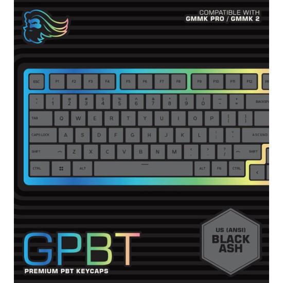 GLORIOUS GPBT PREMIUM PBT KEYCAPS-BLACK ASH