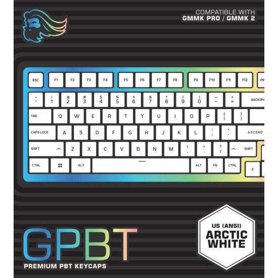 GLORIOUS GPBT PREMIUM PBT KEYCAPS - ARCTIC WHITE