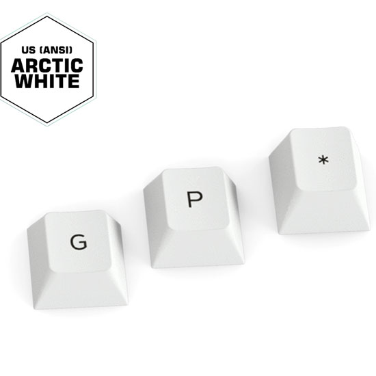 Keycaps para teclados mecánicos Glorious PBT Arctic White ISO (Español