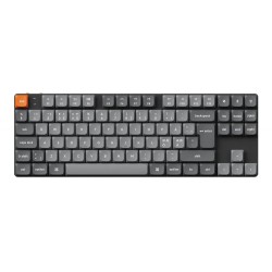 KEYCHRON K1 MAX QMK/VIA LOW-PROFILE 80% 2.4GHZ BT 5.1 WIRED RGB OR WHITE LED HOT-SWAPPABLE SLIM GATERON RED SWITCHES WIRELESS MECHANICAL KEYBOARD – GRAY