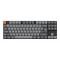 KEYCHRON K1 MAX QMK/VIA LOW-PROFILE 80% 2.4GHZ BT 5.1 WIRED RGB OR WHITE LED HOT-SWAPPABLE SLIM GATERON RED SWITCHES WIRELESS MECHANICAL KEYBOARD – GRAY