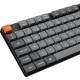 KEYCHRON K1 MAX QMK/VIA LOW-PROFILE 80% 2.4GHZ BT 5.1 WIRED RGB OR WHITE LED HOT-SWAPPABLE SLIM GATERON RED SWITCHES WIRELESS MECHANICAL KEYBOARD – GRAY
