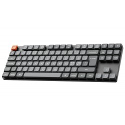 KEYCHRON K1 MAX QMK/VIA LOW-PROFILE 80% 2.4GHZ BT 5.1 WIRED RGB OR WHITE LED HOT-SWAPPABLE SLIM GATERON RED SWITCHES WIRELESS MECHANICAL KEYBOARD – GRAY