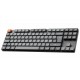 KEYCHRON K1 MAX QMK/VIA LOW-PROFILE 80% 2.4GHZ BT 5.1 WIRED RGB OR WHITE LED HOT-SWAPPABLE SLIM GATERON RED SWITCHES WIRELESS MECHANICAL KEYBOARD – GRAY