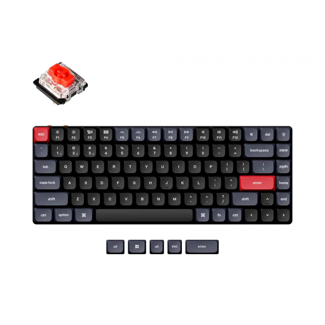 KEYCHRON K3 PRO GATERON LOW PROFILE RED SWITCHES RGB BACKLIGHT WIRELESS ...