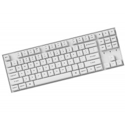 KEYCHRON K8 MAX QMK HOT SWAPPABLE RGB BACKLIGHT KEYS QMK 2.4 GHZ BLUETOOTH 5.1 BACKLIT WIRELESS MECHANICAL KEYBOARD – WHITE