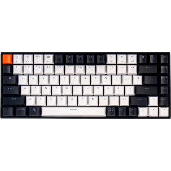 KEYCHRON K2 B3H 84 KEYS HOT SWAPPABLE GATERON BROWN SWITCH COMPACT WIRELESS MECHANICAL KEYBOARD (VERSION 2)