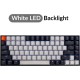 KEYCHRON K2 B3H 84 KEYS HOT SWAPPABLE GATERON BROWN SWITCH COMPACT WIRELESS MECHANICAL KEYBOARD (VERSION 2)