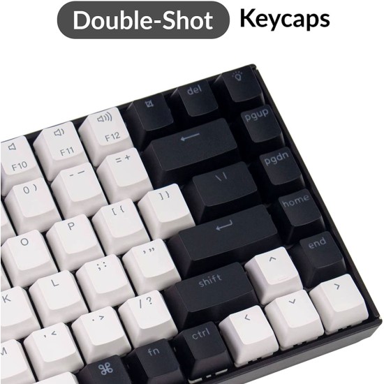 KEYCHRON K2 B3H 84 KEYS HOT SWAPPABLE GATERON BROWN SWITCH COMPACT WIRELESS MECHANICAL KEYBOARD (VERSION 2)