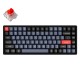 KEYCHRON K2 PRO RED SWITCHES WHITE BACKLIGHT 48 KEYS WIRELESS MECHANICAL KEYBOARD - BLACK 