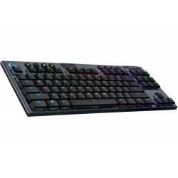 LOGITECH G 915 X LIGHTSPEED TKL LOW PROFILE DOUBLE SHOT PBT KEYS FULLY PROGRAMMABLE KEYS RGB BACKLIGHT SLEEK ALUMINUM FINISH WIRELESS GAMING KEYBOARD - BLACK