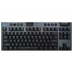 LOGITECH G 915 X LIGHTSPEED TKL LOW PROFILE DOUBLE SHOT PBT KEYS FULLY PROGRAMMABLE KEYS RGB BACKLIGHT SLEEK ALUMINUM FINISH WIRELESS GAMING KEYBOARD - BLACK