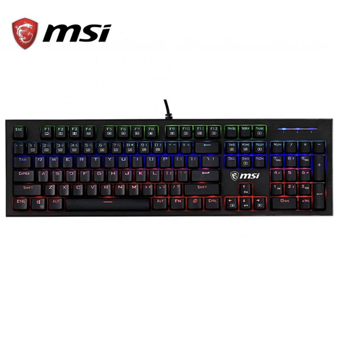 MSI VIGOR GK50 Z 104 KEYS WIRED MECHANICAL GAMING KEYBOARD - BLACK ...