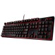 RAPOO V580 RED BACKLIT MECHANICAL BLACK GAMING KEYBOARD