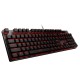 RAPOO V580 RED BACKLIT MECHANICAL BLACK GAMING KEYBOARD