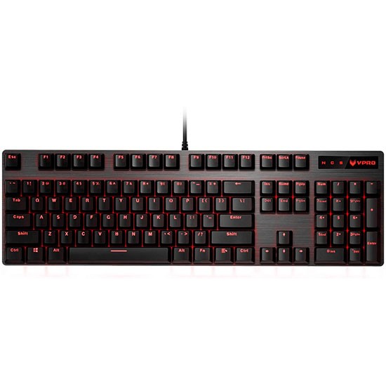 RAPOO V580 RED BACKLIT MECHANICAL BLACK GAMING KEYBOARD