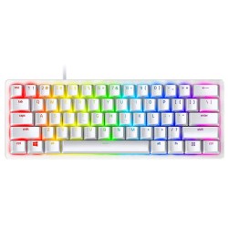RAZER HUNTSMAN MINI MERCURY PURBPLE SWITCH 60% OPTICAL GAMING KEYBOARD - WHITE