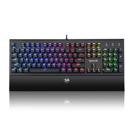 REDRAGON K569 ARYAMAN RGB BACKLIT 104 KEYS MECHANICAL GAMING KEYBOARD WITH WRIST REST